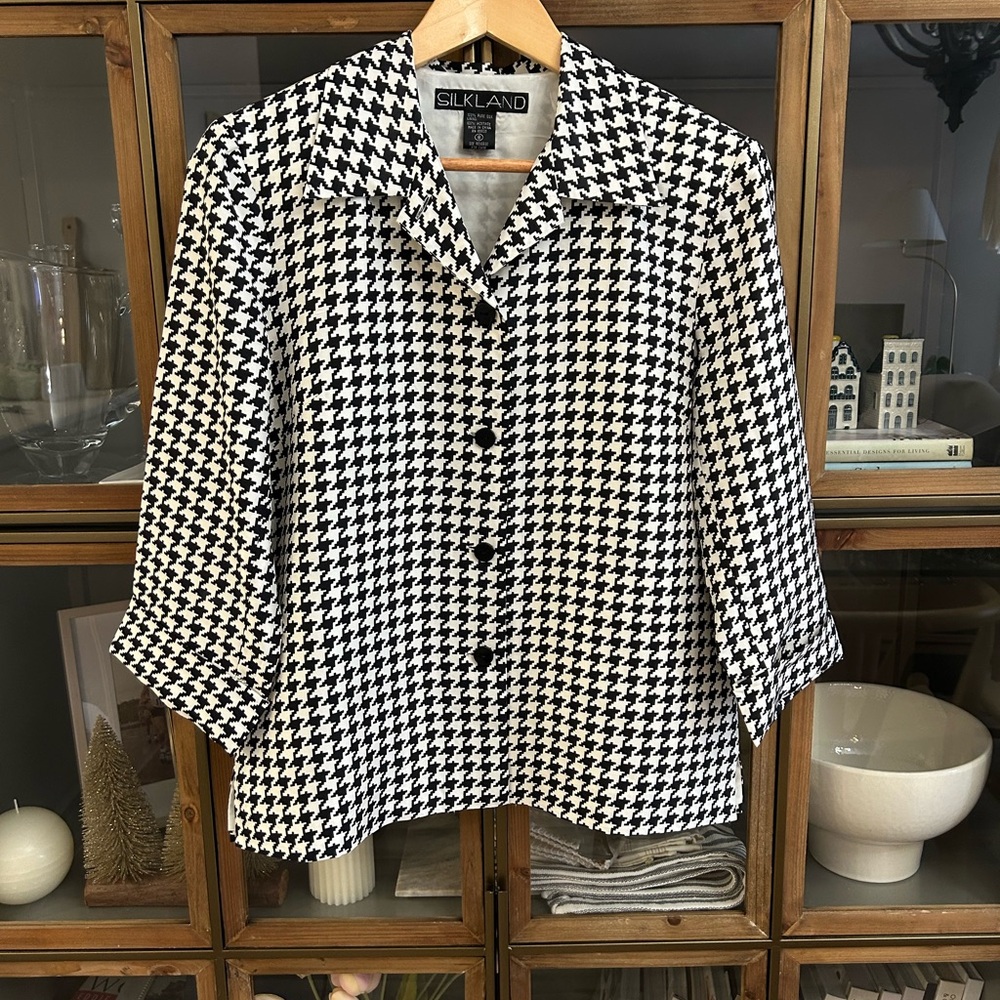 Silkland Vintage 100% Silk Blouse - Picture 2 of 12